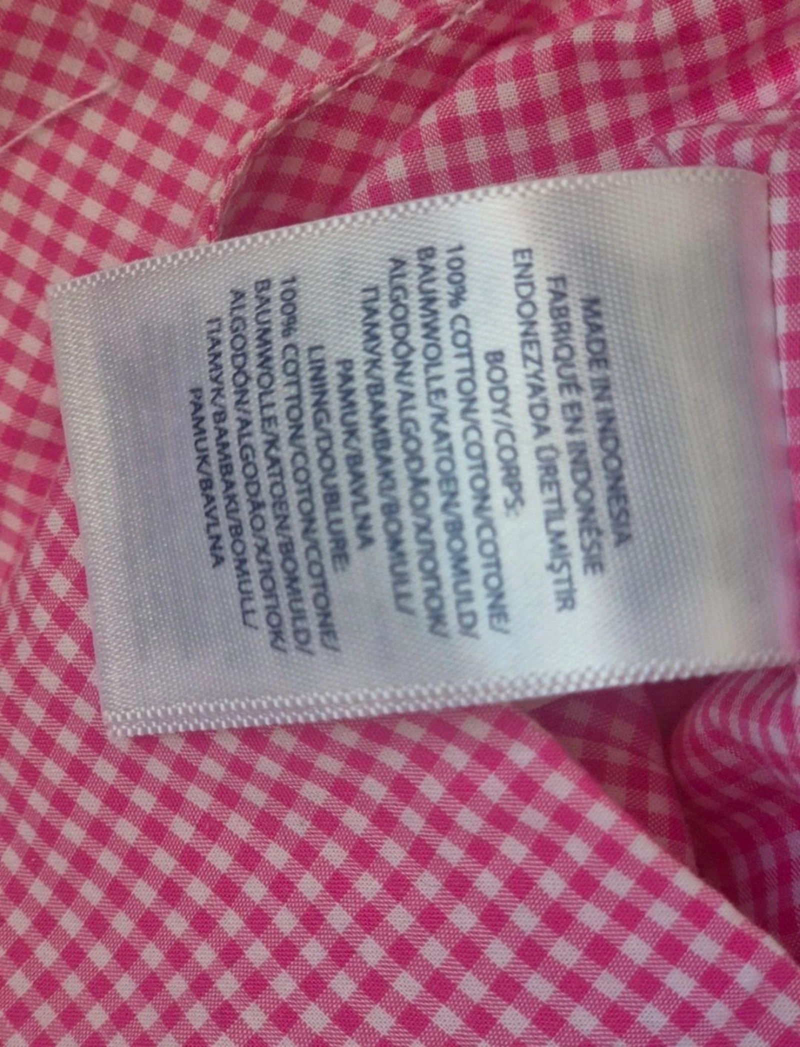 Roze Vichy-gestreepte jurk met kanten kraag. Polo Ralph Lauren. Maat 6 jaar. Evenementen. Gasten – photo 11